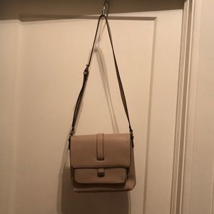 Beige magnetic close purse